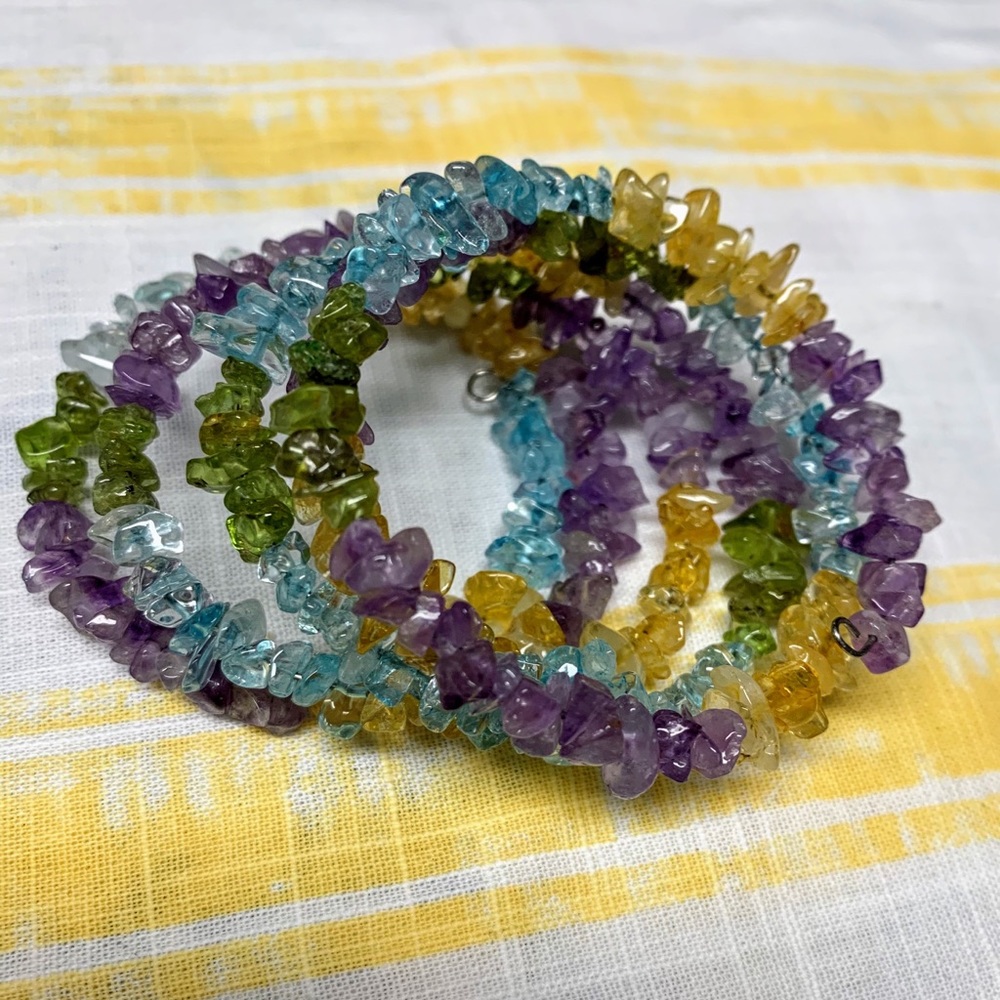 Handcrafted Gemstone Wrap Bracelet - Picture 1 of 3